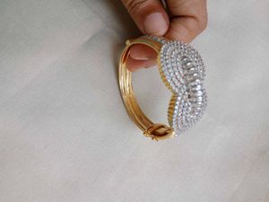 Elegant Gold &amp; Diamond Bangle