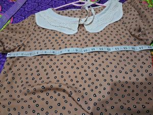 Chic Brown Polka Dot Blouse
