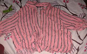 Zudio striped crop shirt