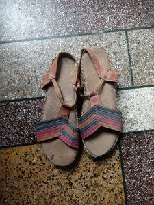 Comfortable Striped Flat Sandals