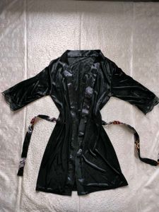 Black Satin Robe