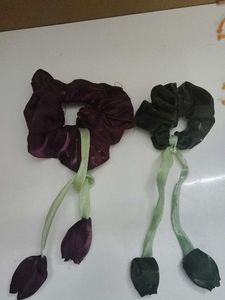 Unique Floral Scrunchies 3