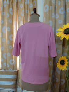 Pink Embroidered Open Kurta