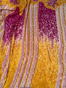 Beautiful Mustard &amp; Maroon Saree
