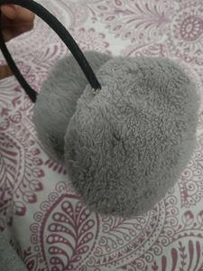 Gray Fuzzy Earmuffs
