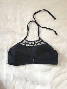 Black Halter Neck Bikini Top