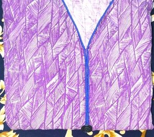 Top Vibrant Purple Geometric Print Tunic fabric