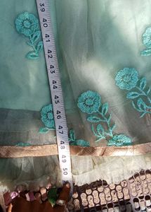 Stunning Mint Green Embroidered Lehenga