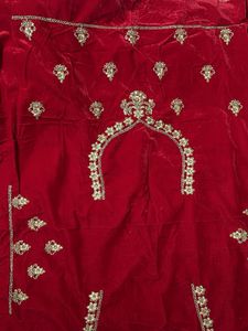 NEW Exquisite Red Velvet Lehenga