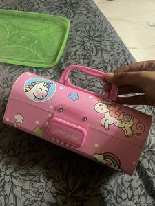 unicorn pencil box used
