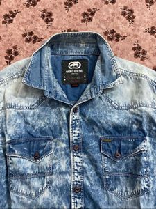 ECKO UNLTD Men's Washed Denim Shirt