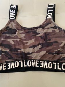 Camo Print Crop Top