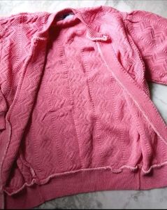 Cute Vintage Pink Knit Cardigan