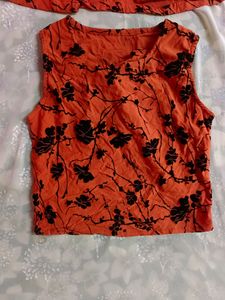Black Velvety Work Top With Jacket