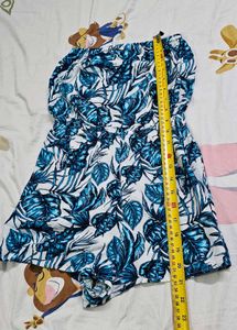 H&amp;M Off-Shoulder Tropical Print Romper