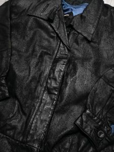 Vintage textured leather Jacket