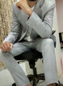 Men's Grey Formal three piece Suit