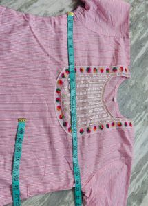 Chic Pink Striped Kurta