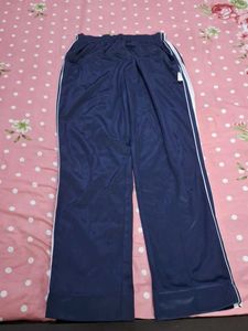 Navy Track Pants with White Stripe
