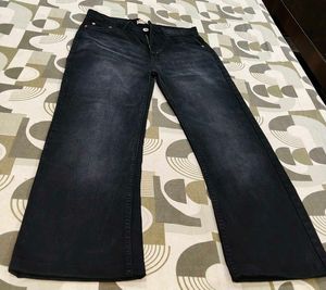 Unisex High Waisted Wide Leg Jeans