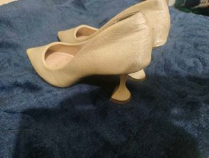 Beige Bridal-wear Pointed Heels