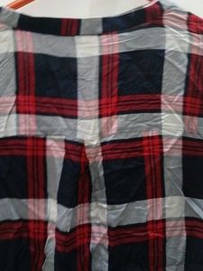 Red &amp; Blue Plaid Button-Up Tunic
