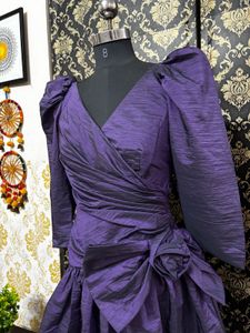 Retro Purple Statement Dress