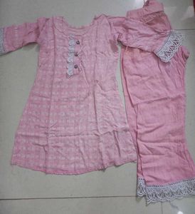 Pink Kurta with Palazzo Set summer comfort