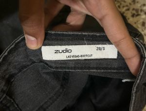 Grey Flared Jeans