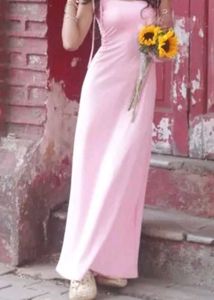 Elegant Pink Maxi Dress