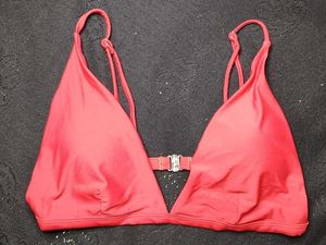 Red Bikini Top with Silver Clasp