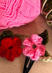 🔥 MEGA SALE OFFER 🔥Crochet Flower Hair Clips &amp; E