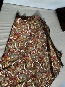 Bohemian Paisley Print Wrap reversible Skirt,  fre