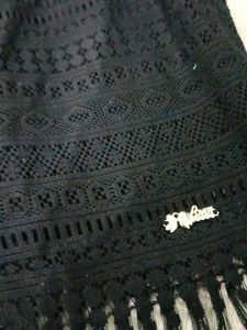 Black Lace Fringe Top