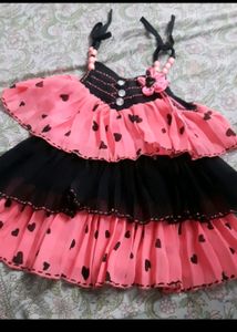 Black And Hot  Pink Phrill  Crop Top