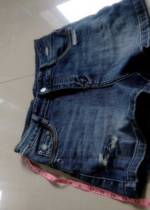 Distressed Denim Shorts