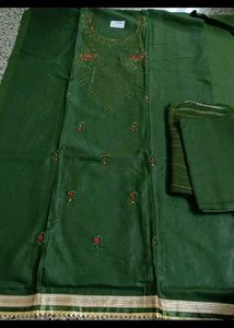 Elegant Green Embroidered Kurta Set