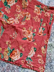 Floral Print Wrap Skirt