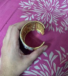 Exquisite CZ &amp; Ruby Bangle Bracelet