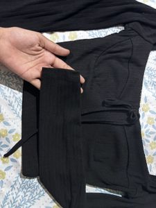 Black Long Sleeve Cut-Out Top