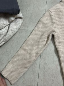 Cozy Cream Ribbed Knit Sweater