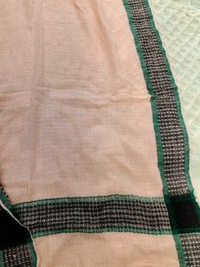 Light Pink Dupatta shawp with Border