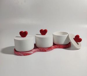 Heart Topped Decorative Jars