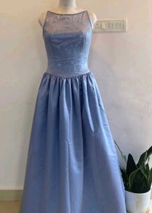 Charming Blue Embellished Dress