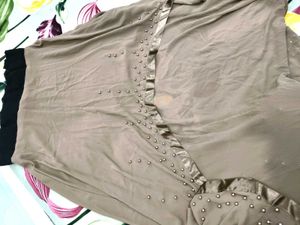 Brown Asymmetrical Layered Skirt 🤎