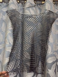 Sparkling Mesh Net Top