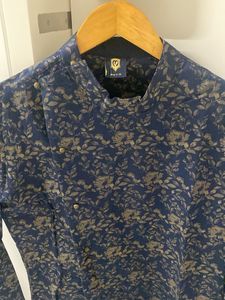 Stylish Navy Blue Floral Kurta