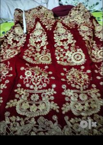 Heavy Bridal Lehenga Velvet Work