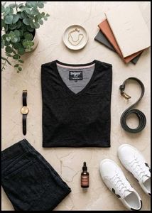 Light Blue Speckled T-Shirt