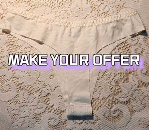 White seamless Thong Panty